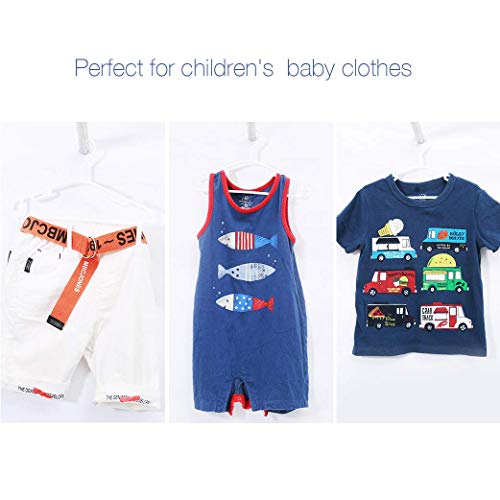 Sfesnid Perchas para Ropa de Bebé Percha Duradera Adecuada para Niños y Bebés 40pcs 27CM + 3pcs Organizador