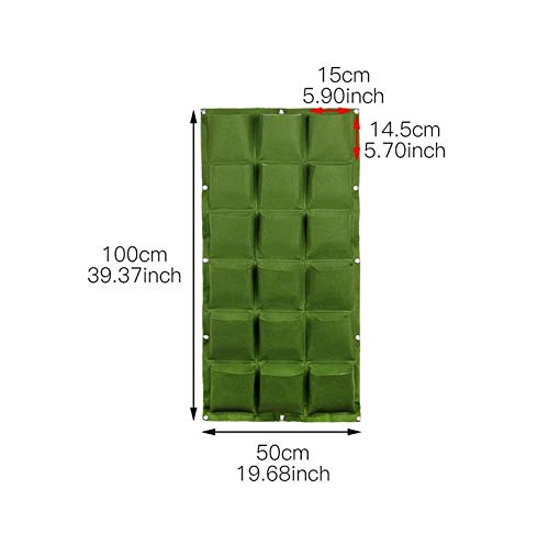 SFGHOUSE - Bolsas de cultivo para colgar en la pared vertical para jardín o exterior, para interior y exterior, 9/18/36 bolsillos