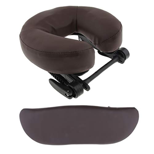 sharprepublic Juego de Cojines para Cabeza para Mesa de Masaje Accesorios Cojín para Cabeza de Reposacabezas con Brazo Juego de Almohadas - marrón