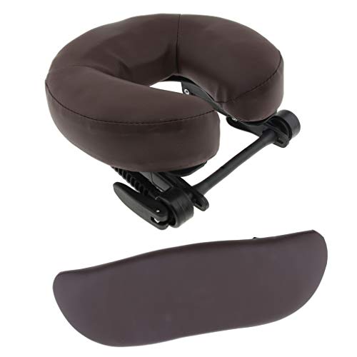 sharprepublic Juego de Cojines para Cabeza para Mesa de Masaje Accesorios Cojín para Cabeza de Reposacabezas con Brazo Juego de Almohadas - marrón