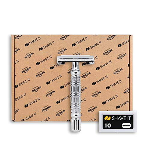Shave It - Kit de viaje con maquinilla de afeitar y 10 cuchillas