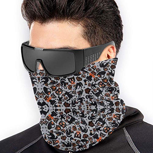 shenguang Cats Grey Neck Warmer -Headwear Wide Headbands Scarf Head Wrap Mask, Polaina del Cuello Headband,Tube Fishing Mask, Máscara de Bandana Facial Sport Scarf Men Women