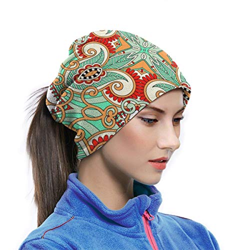 shenguang Classic Decorative Pattern Neck Warmer -Headwear Wide Headbands Scarf Head Wrap Mask, Polaina del Cuello Headband,Tube Fishing Mask, Máscara de Bandana Facial Sport Scarf Men Women