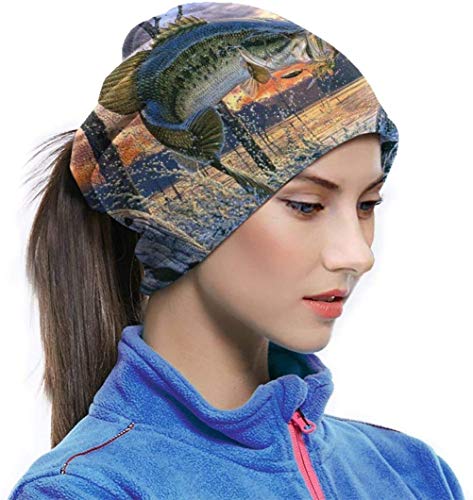 shenguang Fishing Bass Mouth Neck Warmer - Scarf Neck Gaiter Tube For Men And Women Ear Warmer Headband Face Bandana Mask & Beanie For Cold Weather Winter Outdoor Sports
