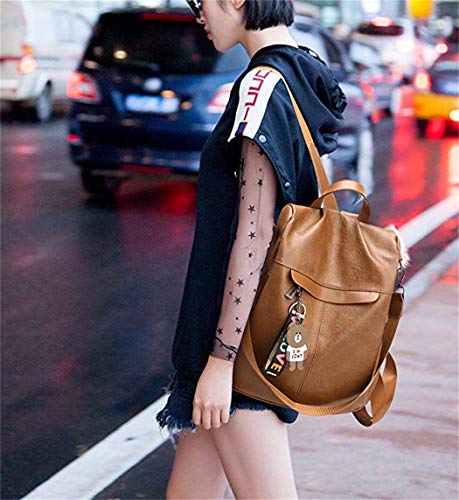 shepretty Mochila Cuero antirrobo para Mujer, 0298Amarillo