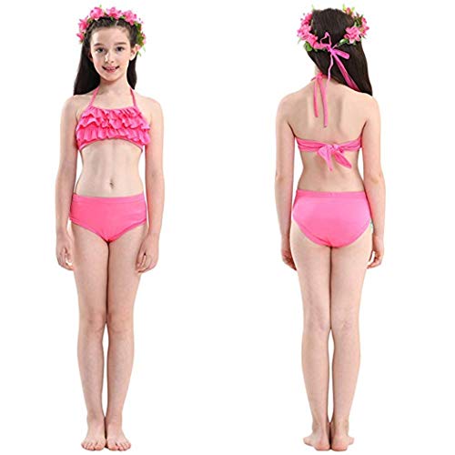 shepretty Traje de Baño de La Cola Sirena de Las Muchachas Bikini Set para Nadar Traje de Sirena,Dh02,110
