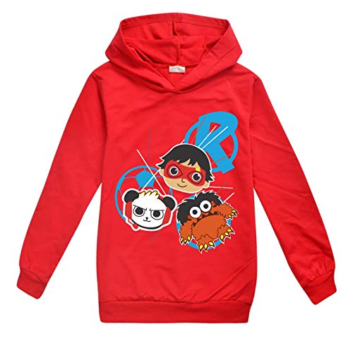 ShiJinShi Juego de ropa para niños Ryans Camiseta World Chándal de manga larga Top y pantalones YouTube Review Rojo Estilo03 5-6 Years