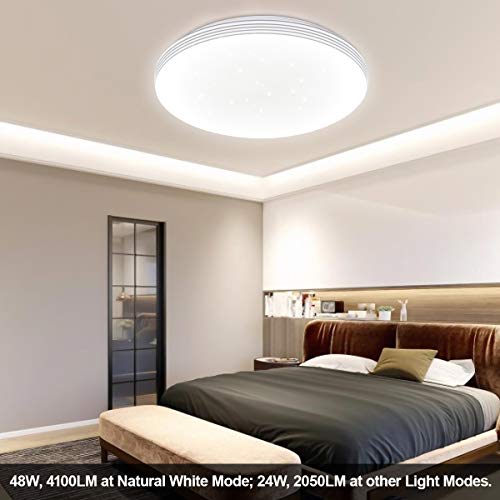 SHILOOK Lámparas Led de Techo Infantiles Redondo Regulable con Mando a Distancia 24W para Salón Dormitorios Juveniles Cocina Comedor, 3000K a 6500K, Modernas 40cm Blanca