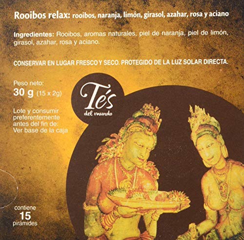 Ship con 15 Pirámides Roibos Relax Tes del Mundo