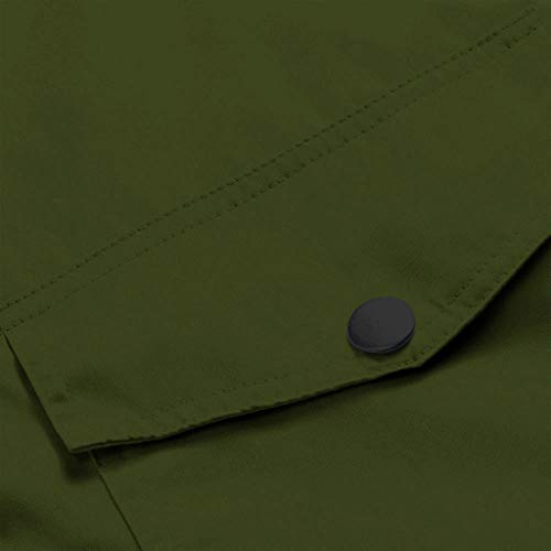 SHOBDW Invierno Mujeres Moda Informal más Gruesa Slim sólido Abajo Chaqueta Abrigo (Ejercito Verde, M)