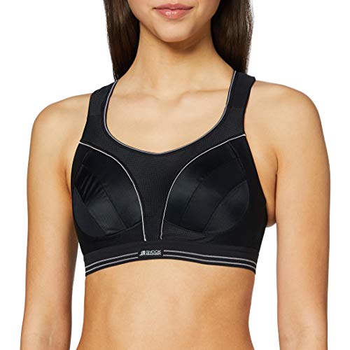 Shock Absorber Ultimate Run Bra, Sujetador Deportivo para Mujer, Negro (Black/Silver), 90B (75B EU)