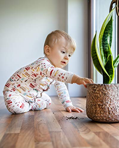 Sibinulo Nino Nina Pijama Bebé Pelele de Algodón Pack de 4 Autos Ratones Cosmos y Elefantes Negros 74(6-9 Meses)