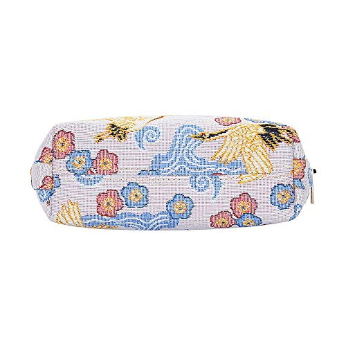 Signare Tapiz Neceser Mujer Neceser Maquillaje Neceser niña Organizador Bolsos de Mujer con diseño de V&A (Grulla Japonesa)