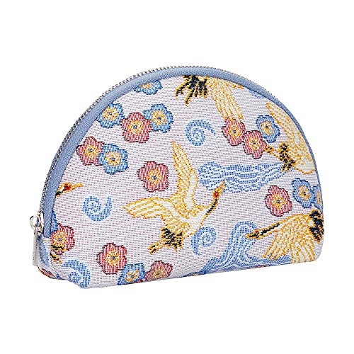 Signare Tapiz Neceser Mujer Neceser Maquillaje Neceser niña Organizador Bolsos de Mujer con diseño de V&A (Grulla Japonesa)