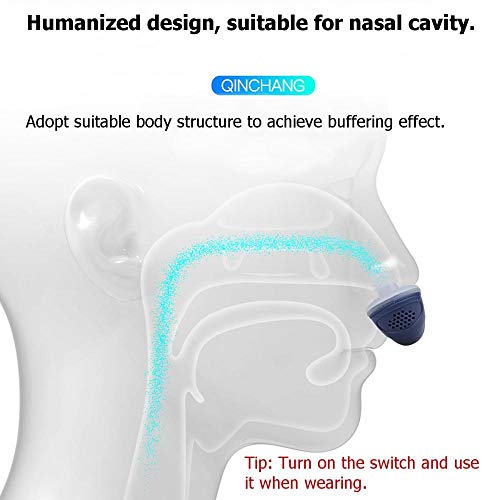 Silicona eléctrica Anti ronquidos Dilatadores nasales Anti ronquido Clip de la nariz Bandeja para dormir Ayuda para dormir Apnea Masajeador de sueño Coralblue