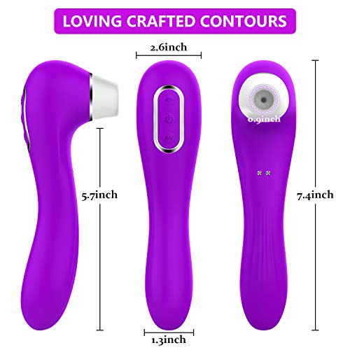 silicona Masajeador Portátil,10 Modos de Frecuencia, Silicona Suave, Impermeable, Carga USB