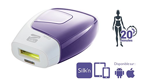 Silk'n Depiladora para pieles claras y oscuras, 300.000 pulsaciones de luz, HPL, Glide Express, Blanco/Lila