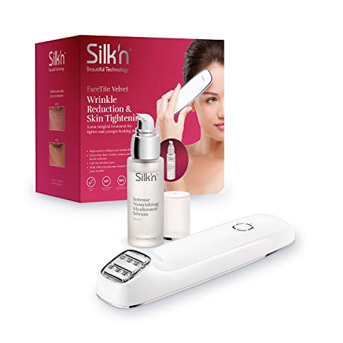 Silk'n FaceTite Velvet - Dispositivo De Tratamiento Antiarrugas - Con Suero Hialurónico - Tecnología HT ™ Reducción De Arrugas & Estiramiento De La Piel - Para Todo Tipo De Piel