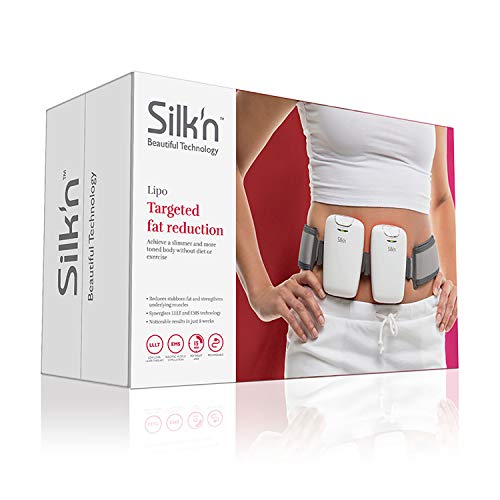 Silk’n Lipo, Cinturón para la reducción de grasa y tonificación muscular, Tecnología LLLT y EMS, Blanco
