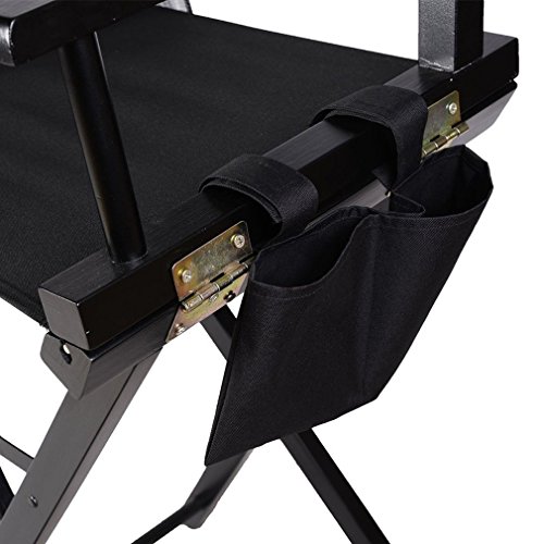 Silla de director Niceao profesional, plegable, portátil, de madera con bolsillos laterales para estudio, maquillaje de artistas, director de películas, etc.