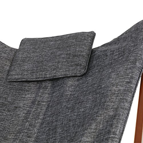 Sillón (95 x 73 x 83 estructura de madera plegable mariposa Sillón gris silla