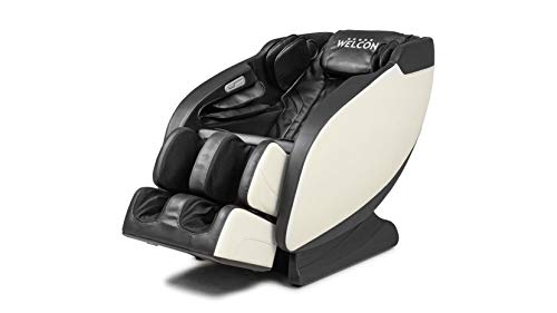 Sillón de masaje WELCON Prestige II y sillón de relax con masaje Shiatsu y 6 programas automáticos en blanco y negro