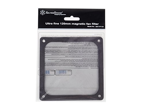 SilverStone SST-FF123B - Filtro ultra fino para ventilador de 120mm, imán, negro