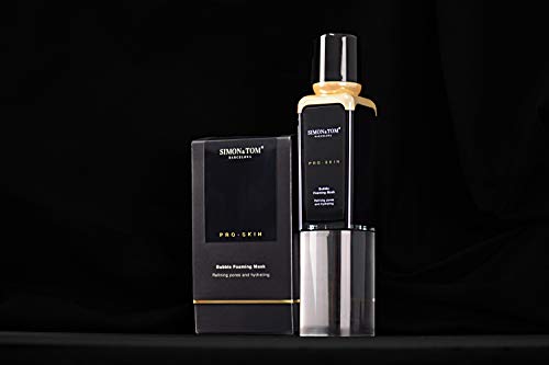 Simon & Tom PRO SKIN - HYDRATION - MASCARILLA FACIAL DE BURBUJAS - Limpiadora e Hidratante, Purifica la piel y previene las arrugas, Carbón negro y aminoácidos, Bubble Mask, 30ml