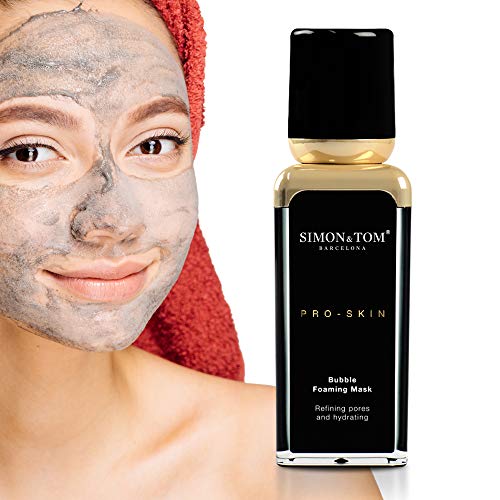 Simon & Tom PRO SKIN - HYDRATION - MASCARILLA FACIAL DE BURBUJAS - Limpiadora e Hidratante, Purifica la piel y previene las arrugas, Carbón negro y aminoácidos, Bubble Mask, 30ml