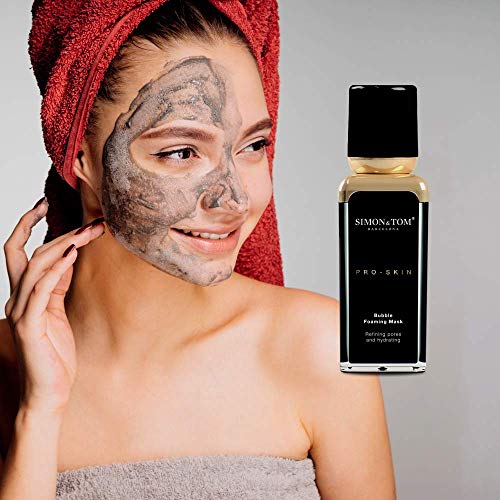 Simon & Tom PRO SKIN - HYDRATION - MASCARILLA FACIAL DE BURBUJAS - Limpiadora e Hidratante, Purifica la piel y previene las arrugas, Carbón negro y aminoácidos, Bubble Mask, 30ml