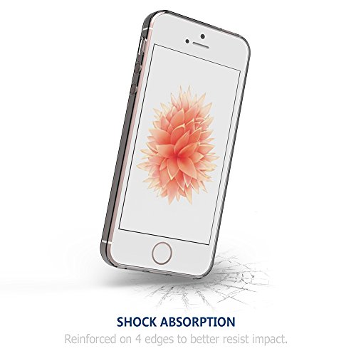 Simpeak [2Pcs] 2 Packs Funda Compatible con iPhone SE(2017) 5s 5, Funda Compatible con iPhone SE 5s 5 Carcasa Compatible con iPhone 5S / 5 / SE Funda Silicona TPU (4,0 Pulgadas), HD Clara
