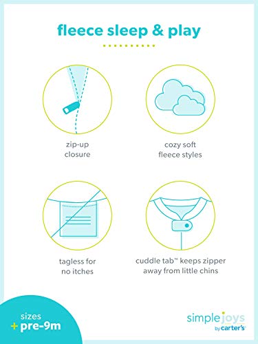 Simple Joys by Carter's Paquete de 2 pieles de forro polar para dormir y jugar ,Brown Bear/Brown Stripes ,Bebé prematuro