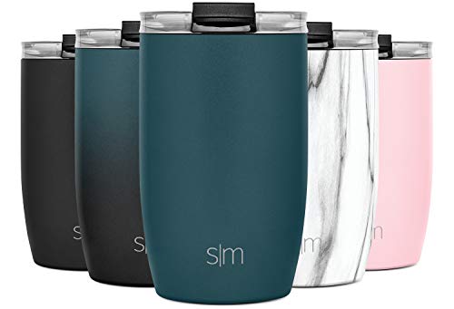 Simple Modern 355 ml (12oz) Voyager Termo Taza con Paja - Vaso Termico de Viaje Café Termica Para Llevar Acero Inoxidable Botella de Agua -Aguas Revueltas