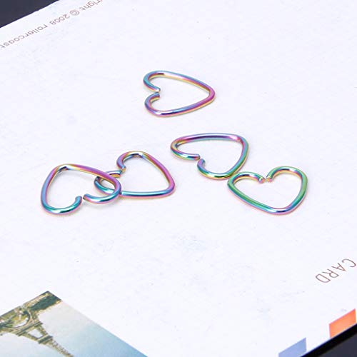 SimpleLife Pendientes de botón de corazón para Mujeres, Falso Tragus Piercing Hoop Helix Cartílago Tragus Daith Pendientes