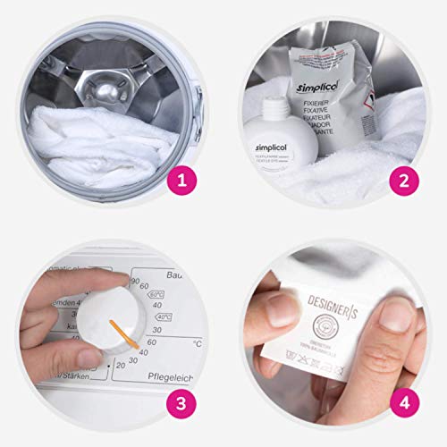 Simplicol Kit de Tinte Textile Dye Intensive Azul : Colorante para Teñir Ropa, Tejidos y Telas Lavadora, Contiene Fijador para Colorante Líquido, Anti Alérgeno, No Destiñe, Seguro para su Lavadora