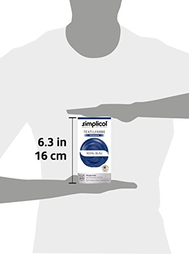 Simplicol Kit de Tinte Textile Dye Intensive Azul : Colorante para Teñir Ropa, Tejidos y Telas Lavadora, Contiene Fijador para Colorante Líquido, Anti Alérgeno, No Destiñe, Seguro para su Lavadora