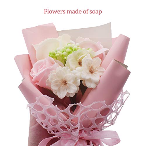 SIMUER Flor de Jabón Caja de Regalo Rose Flores Artificiales Decoración para Bodas Regalos de cumpleaños Regalos de San Valentín