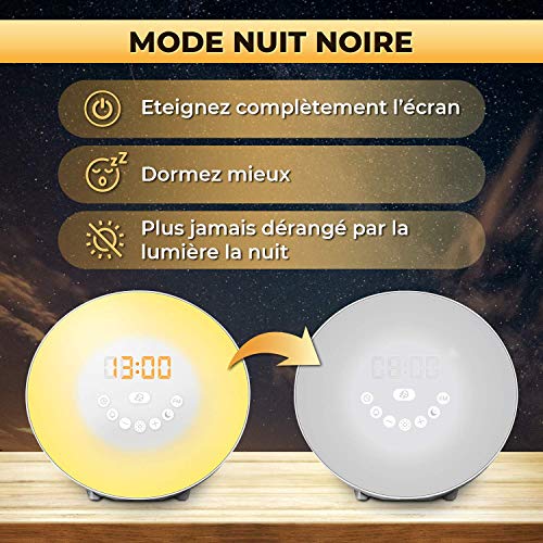 Simulador De Amanecer Para Un Suave Y Luminoso Despertar - Duerme Mejor Con El Modo Noche Oscura - Experimenta Mañanas Más Zen - Luminoterapia Al Despertar