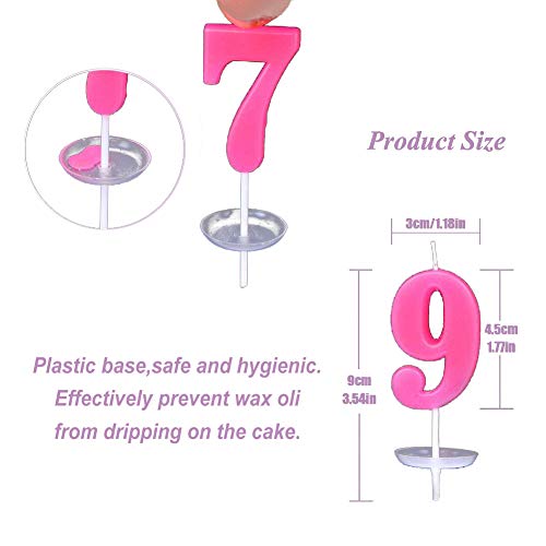 SIMUR Velas de cumpleaños 0-9 Moldeadas con números para fiestas, día especial, divertidas velas de deseo, multicolor, 20 unidades
