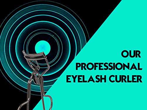 Sin de Nickel. Vegano. Libre de Crueldad. Rizador de Pestañas Profesional con Almohadillas Pestañas. Funciona con Pestañas Falsas o Naturales. Color Negro. ¡Satisfacción Garantizada! Por PREEN KIT