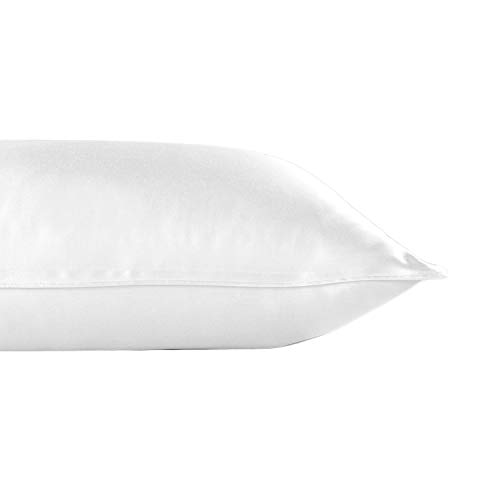 Since Silk Fundas de Almohada de Seda 100% Mora Natural 20 Momme, Suaves y Cuidado de la Cabello Funda de Almohada de Seda 2 Piezas Blanco (50 * 66cm)