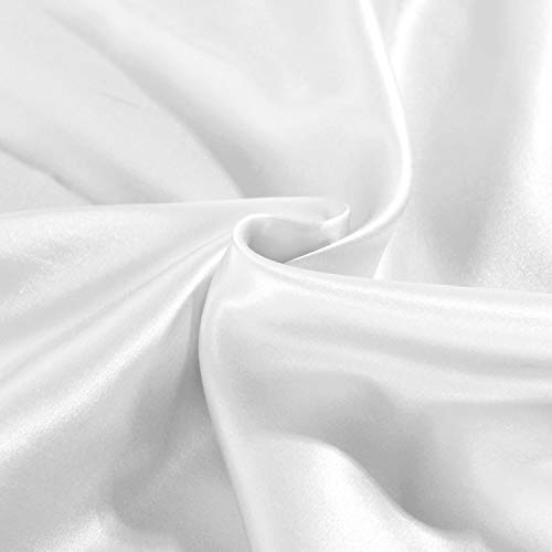 Since Silk Fundas de Almohada de Seda 100% Mora Natural 20 Momme, Suaves y Cuidado de la Cabello Funda de Almohada de Seda 2 Piezas Blanco (50 * 66cm)