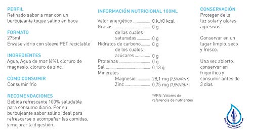 Siovann | Bebida refrescante con gas y con agua de mar | Enriquecida con Zinc y Magnesio | Pack 24 botellas x 275 ml. Vidrio