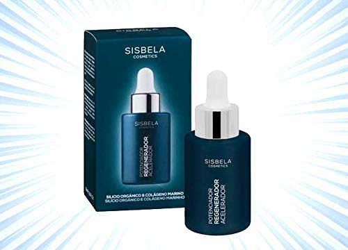 Sisbela Serum Potenciador Regenerador Acelerador con Silicio Orgánico y Colágeno Marino, 30 ml