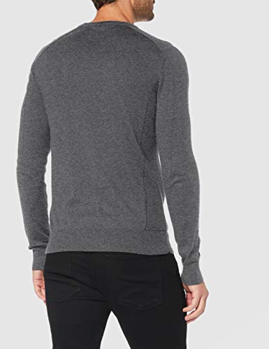 Sisley Sweater L/s suéter, Gris (Grigio 507), Medium para Hombre