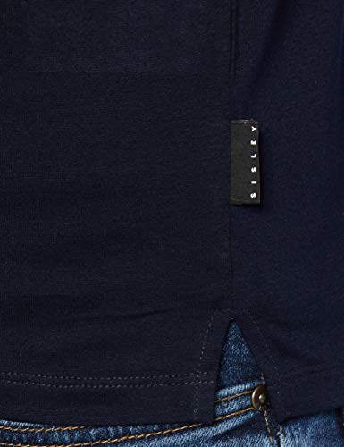Sisley T-Shirt Camiseta, BLU 016, XXL para Hombre