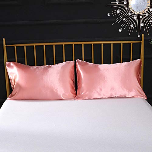 SixyeLiuzhi Juego de Cama de Seda Satinada de Seda Impresa en 3D, sábanas Planas y Ajustadas,14 Pulgadas de Profundidad,Rosado,180x200cm + 35cm (4 Piezas)