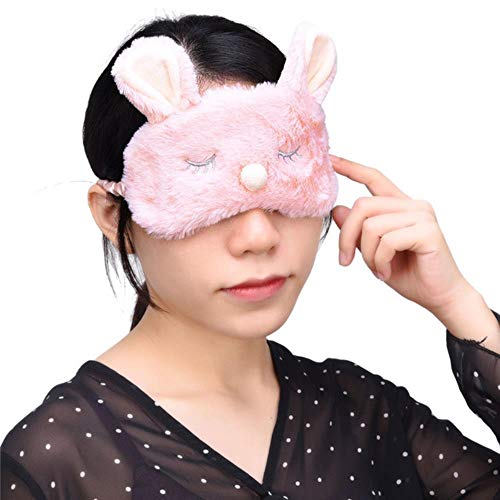 Sizwea Cute Animal Plush Crown Gafas de Sol Estuche de Viaje Blind Girl Gift, Rosa