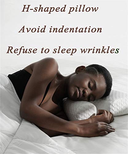 SJTCP Almohada De Belleza, Almohada De Contorno En Forma De H, Almohada Facial Antiarrugas, Diseño De Muesca De Dos Lados para Protección Ocular Y Antideslizante para Dormir Lateral