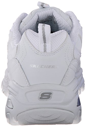 Skechers 11936, Zapatillas para Mujer, Blanco (White/Silver), 39 EU